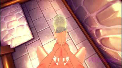 (Armadilha) A criada Elvish ajuda-o a lavar a cara.